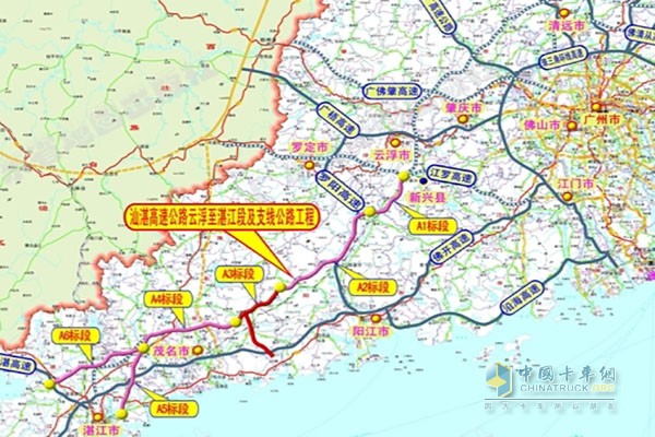 云浮至湛江高速公路规划图